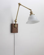 Banker Swing Arm Plug In Wood Wall Light — product view 15