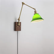 Walnut Color & Brass & Green