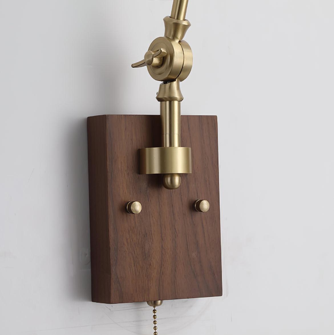 Banker Swing Arm Plug In Wood Wall Light — product view 25