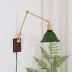 Banker Swing Arm Plug In Wood Wall Light — product view 27
