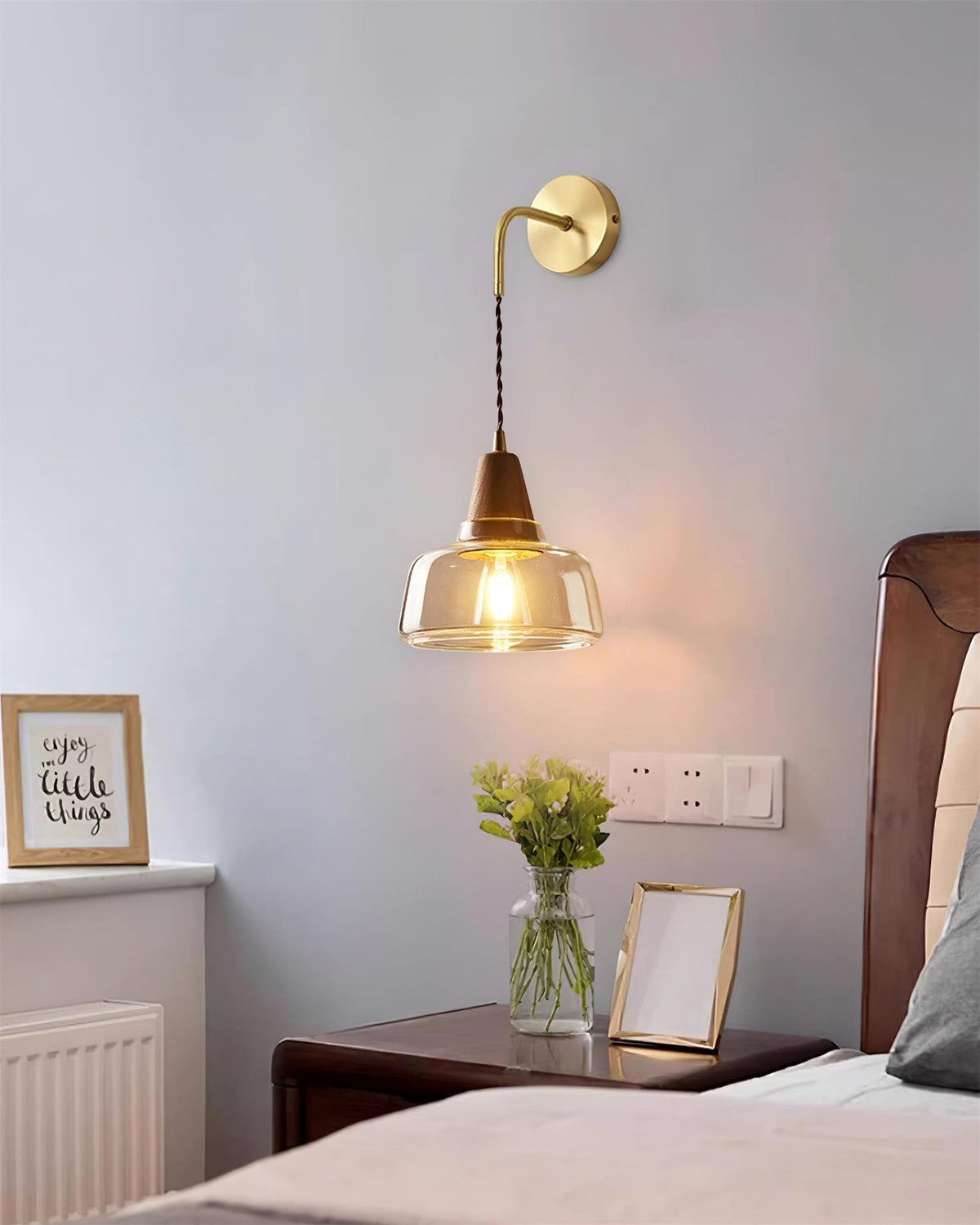 Rockford Plug In Glass Wall Lamp — product view 18