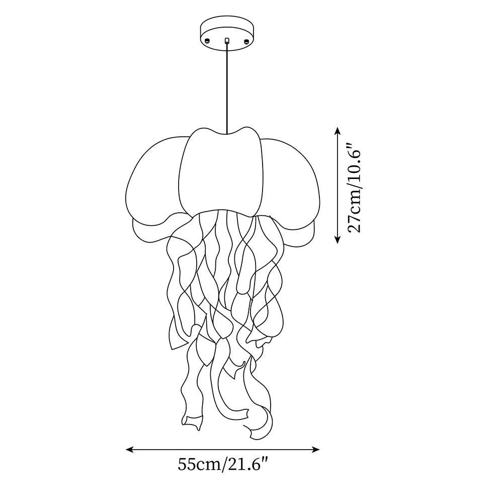 Jellyfish Fabric Pendant Lamp — product view 5