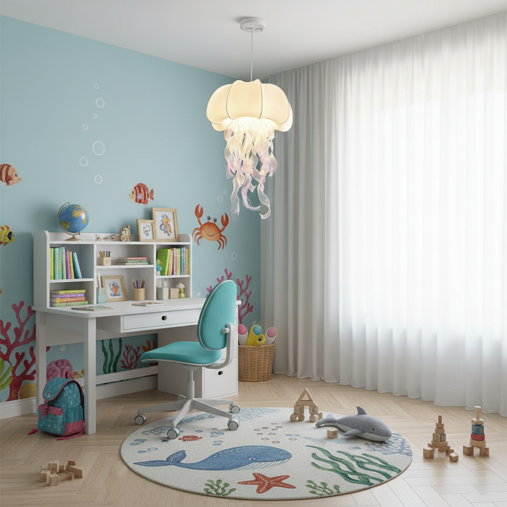 Jellyfish Fabric Pendant Lamp — product view 14