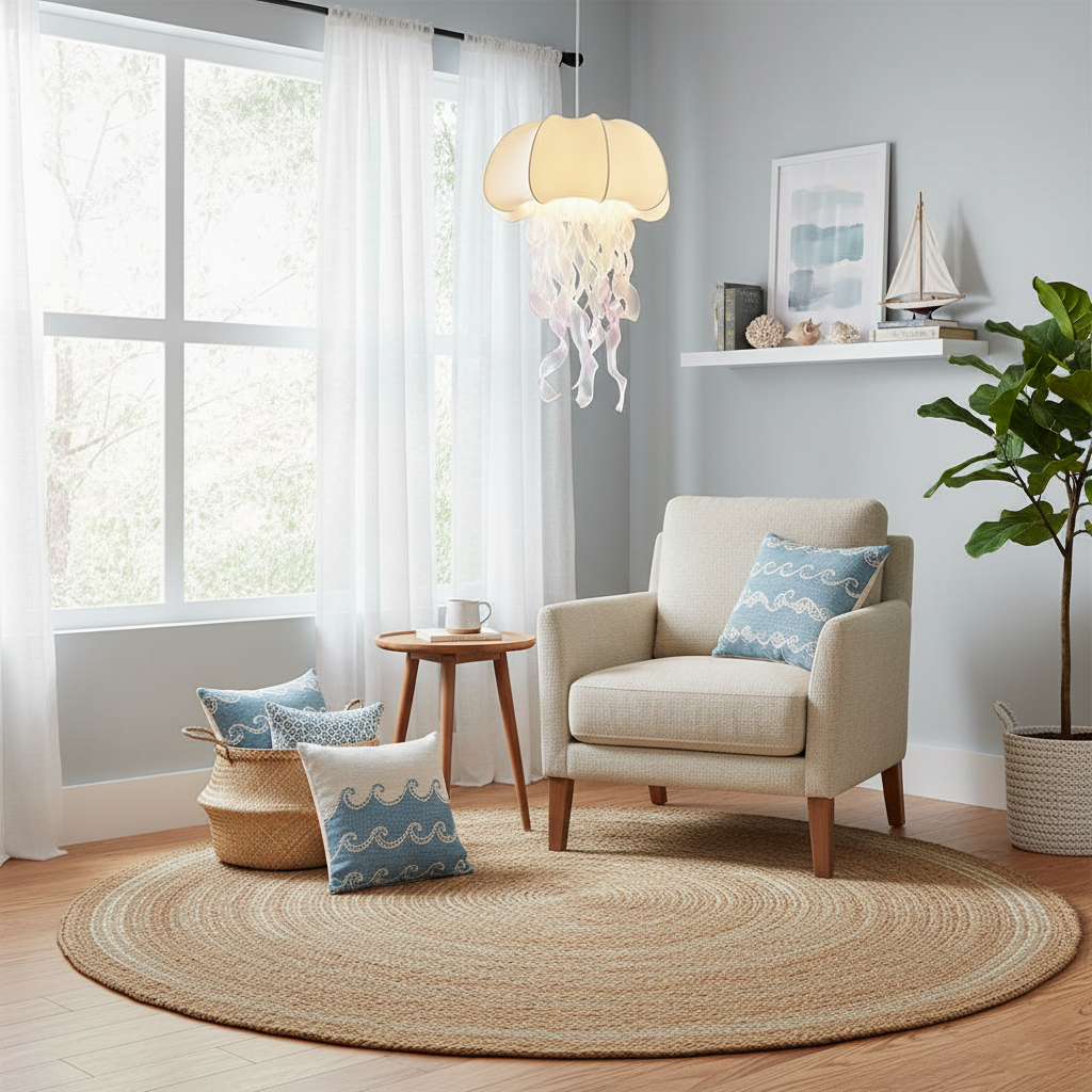 Jellyfish Fabric Pendant Lamp — product view 15