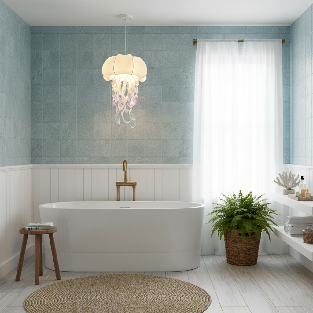 Jellyfish Fabric Pendant Lamp — product view 17