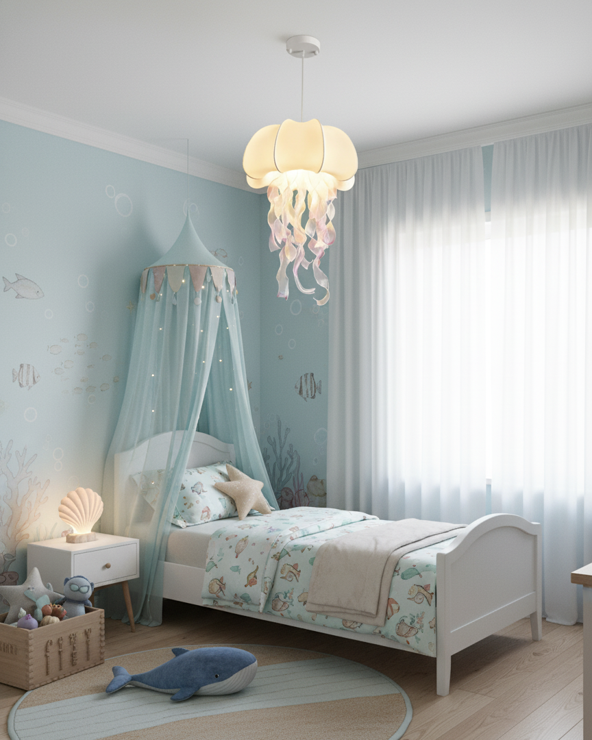 Jellyfish Fabric Pendant Lamp — product view 18