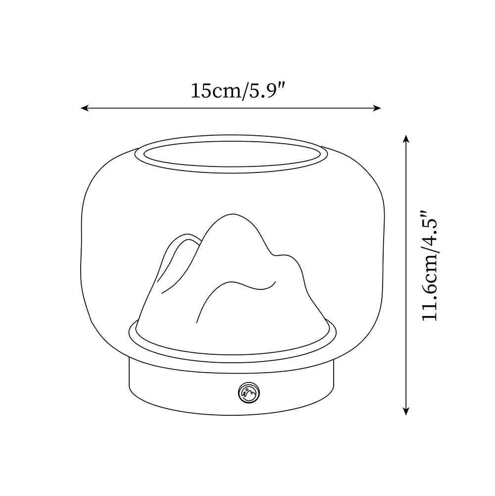 Warm Mountain Glass Table Lamp — product view 5