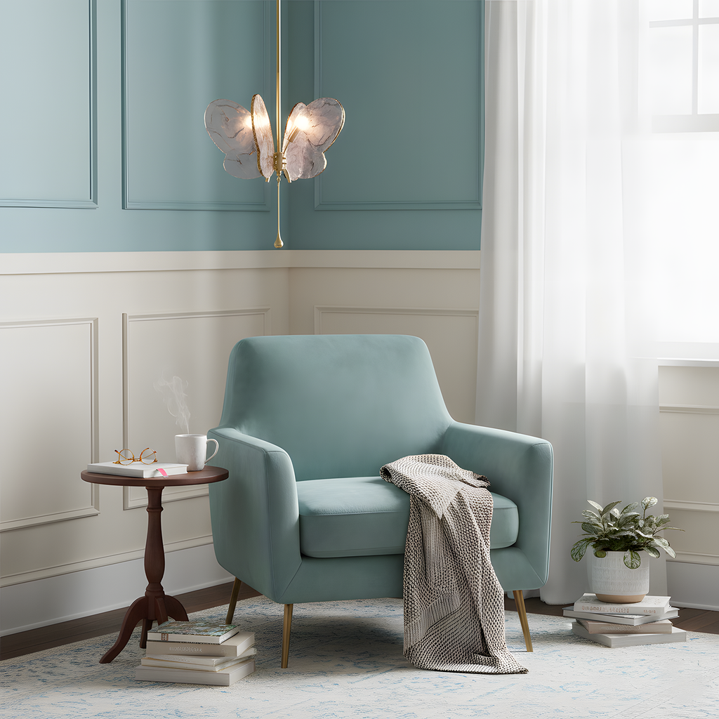 Tiffany Butterfly Metal Pendant Lamp — product view 9