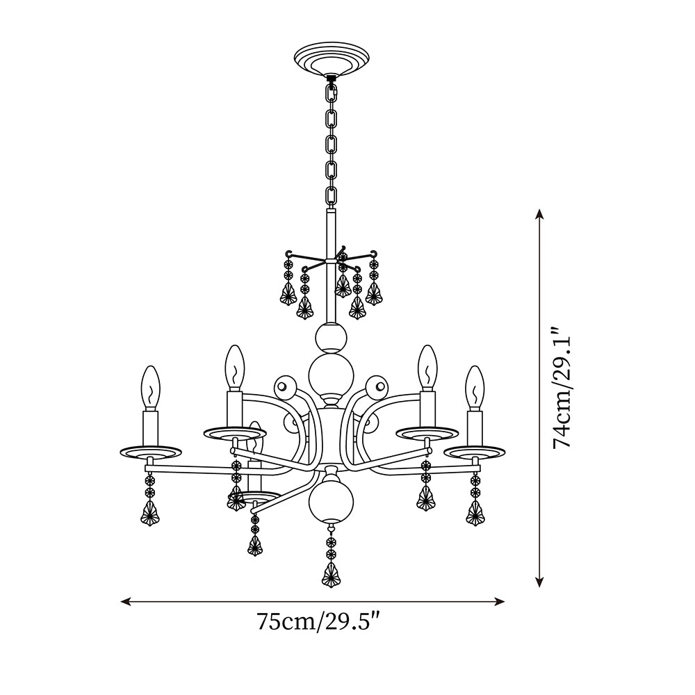 Symphony Metal Chandelier — product view 5