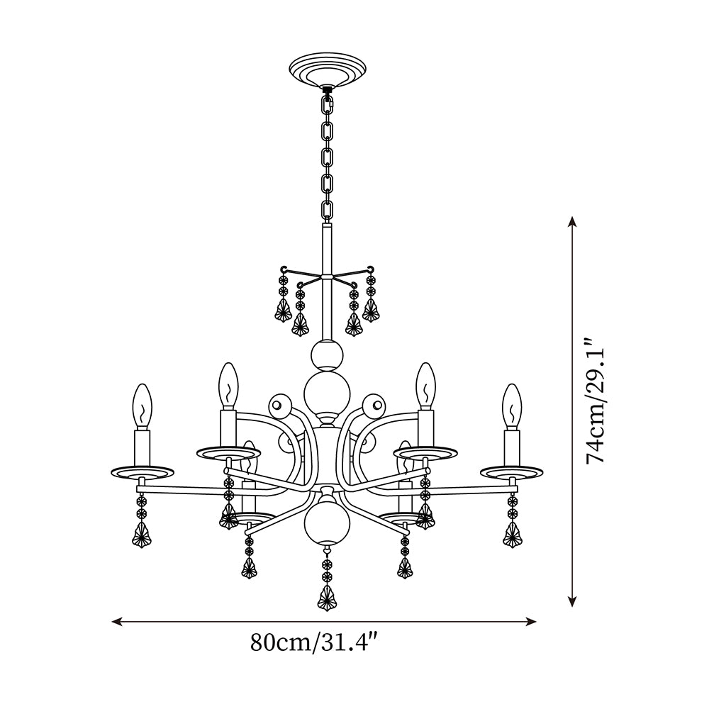 Symphony Metal Chandelier — product view 6