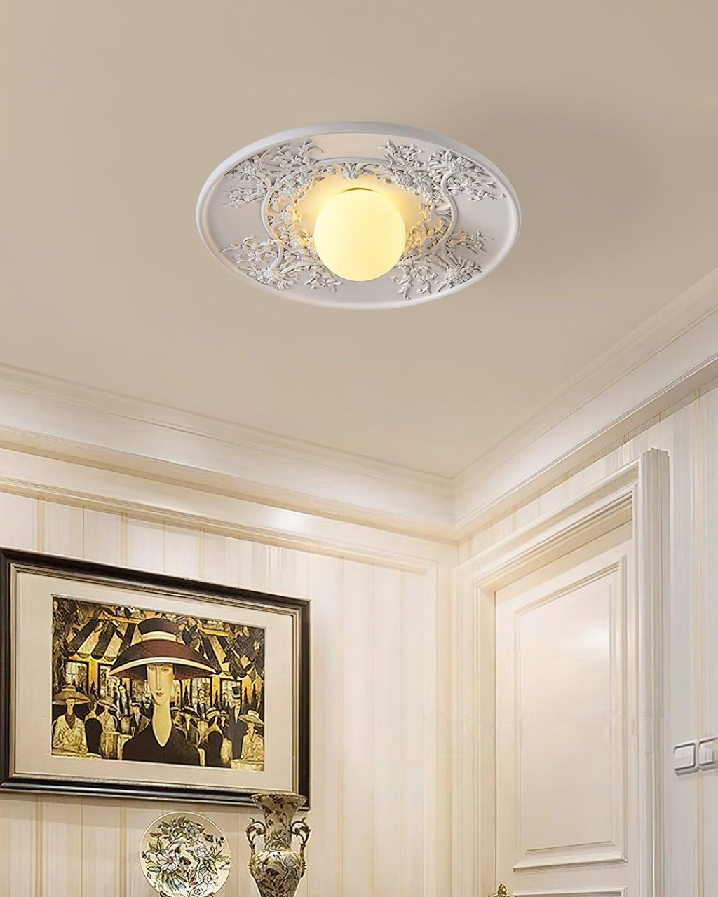 French Retro Violeta Glass Ceiling Light — product view 4