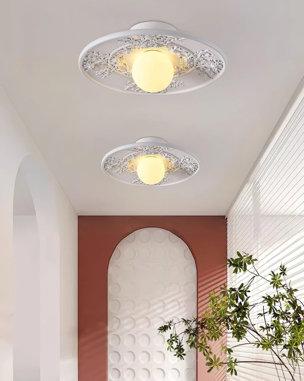 French Retro Violeta Glass Ceiling Light — product view 7