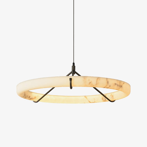 Alabaster Ring Pendant Lamp – product view 1