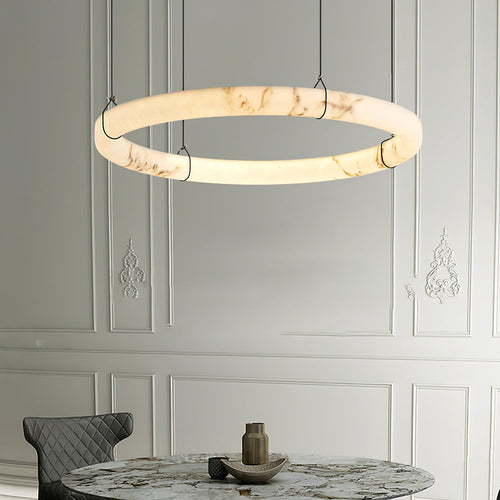Alabaster Ring Pendant Lamp – product view 2