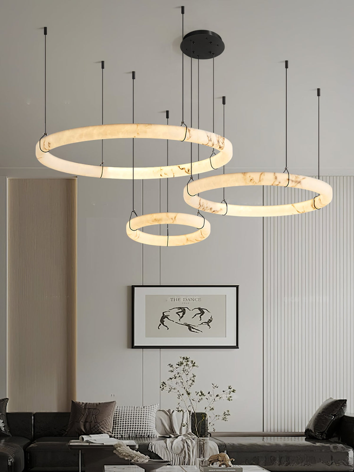 Alabaster Ring Pendant Lamp – product view 6