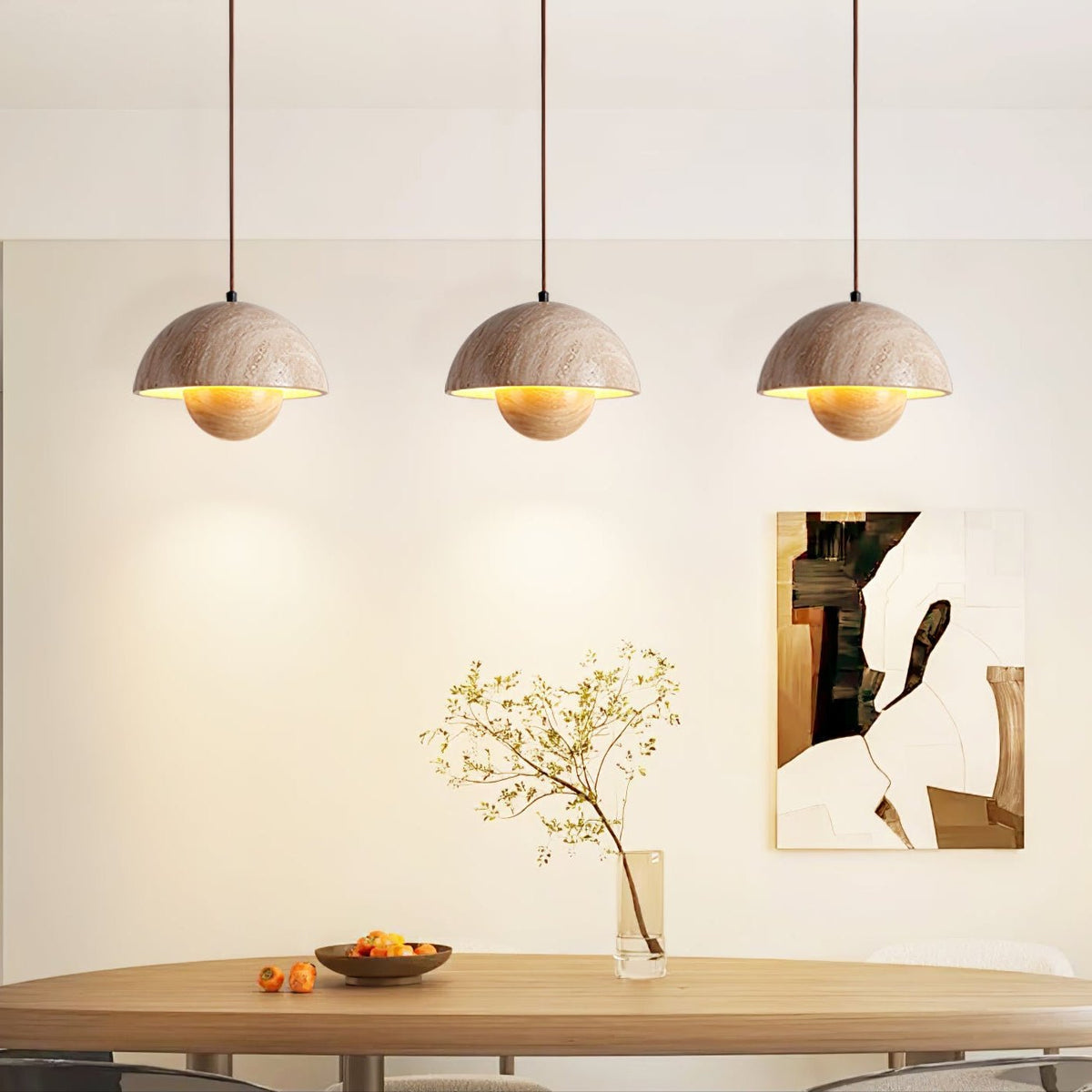 Bud Travertine Pendant Lamp – product view 2