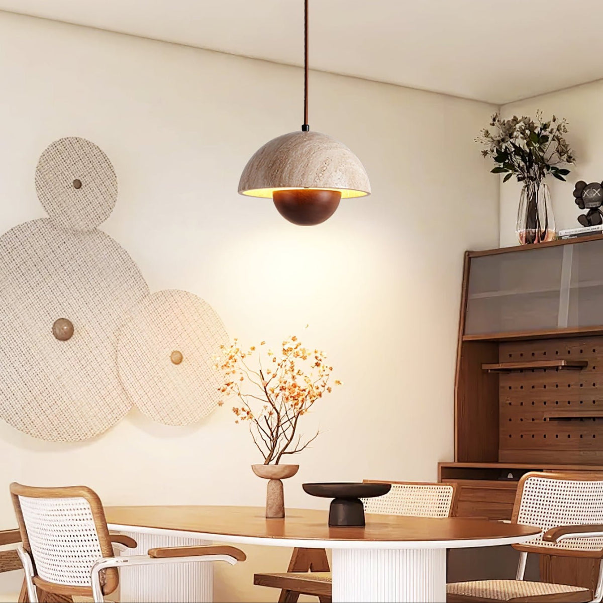 Bud Travertine Pendant Lamp – product view 3