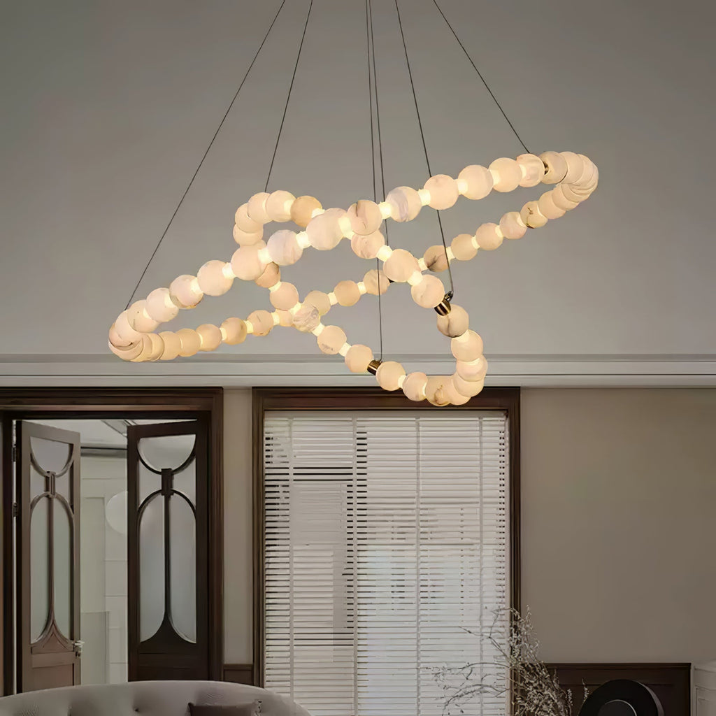 Alabaster Orb Ring Chandelier – product view 8