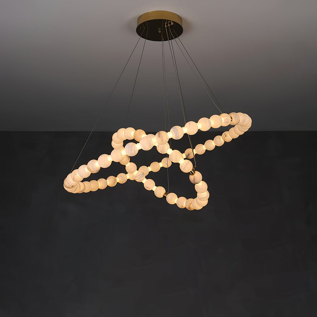 Alabaster Orb Ring Chandelier – product view 9