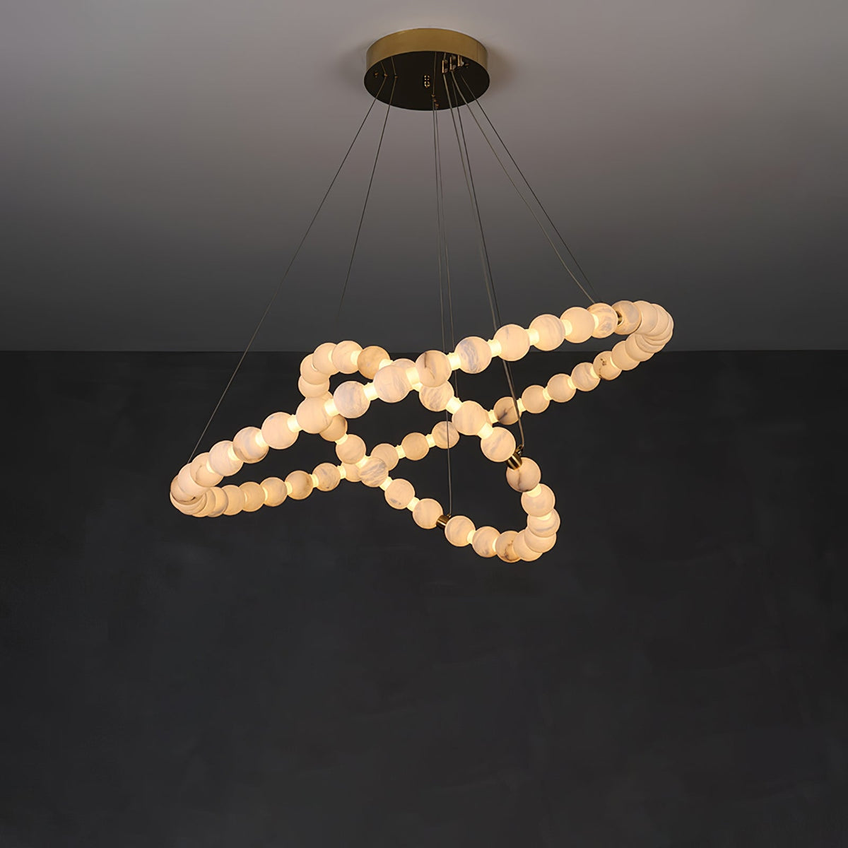 Alabaster Orb Ring Chandelier – product view 9