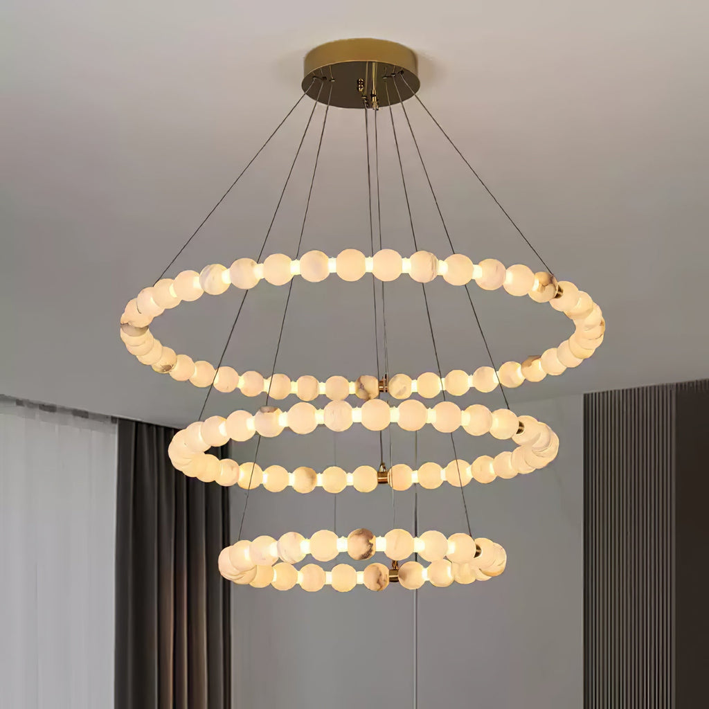 Alabaster Orb Ring Chandelier – product view 10