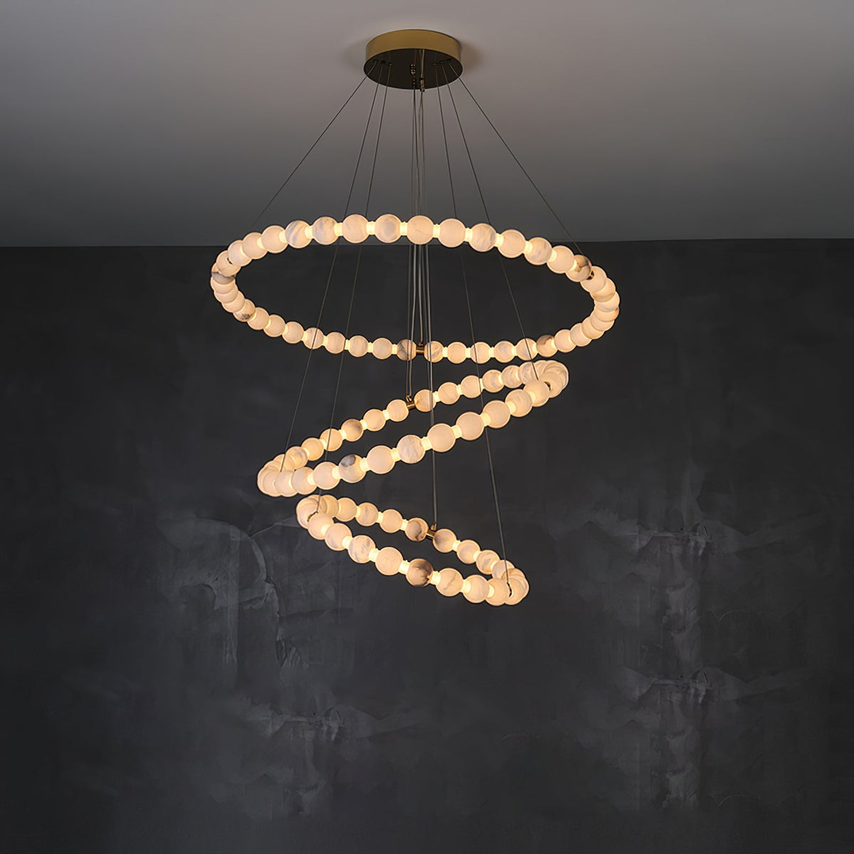 Alabaster Orb Ring Chandelier – product view 11