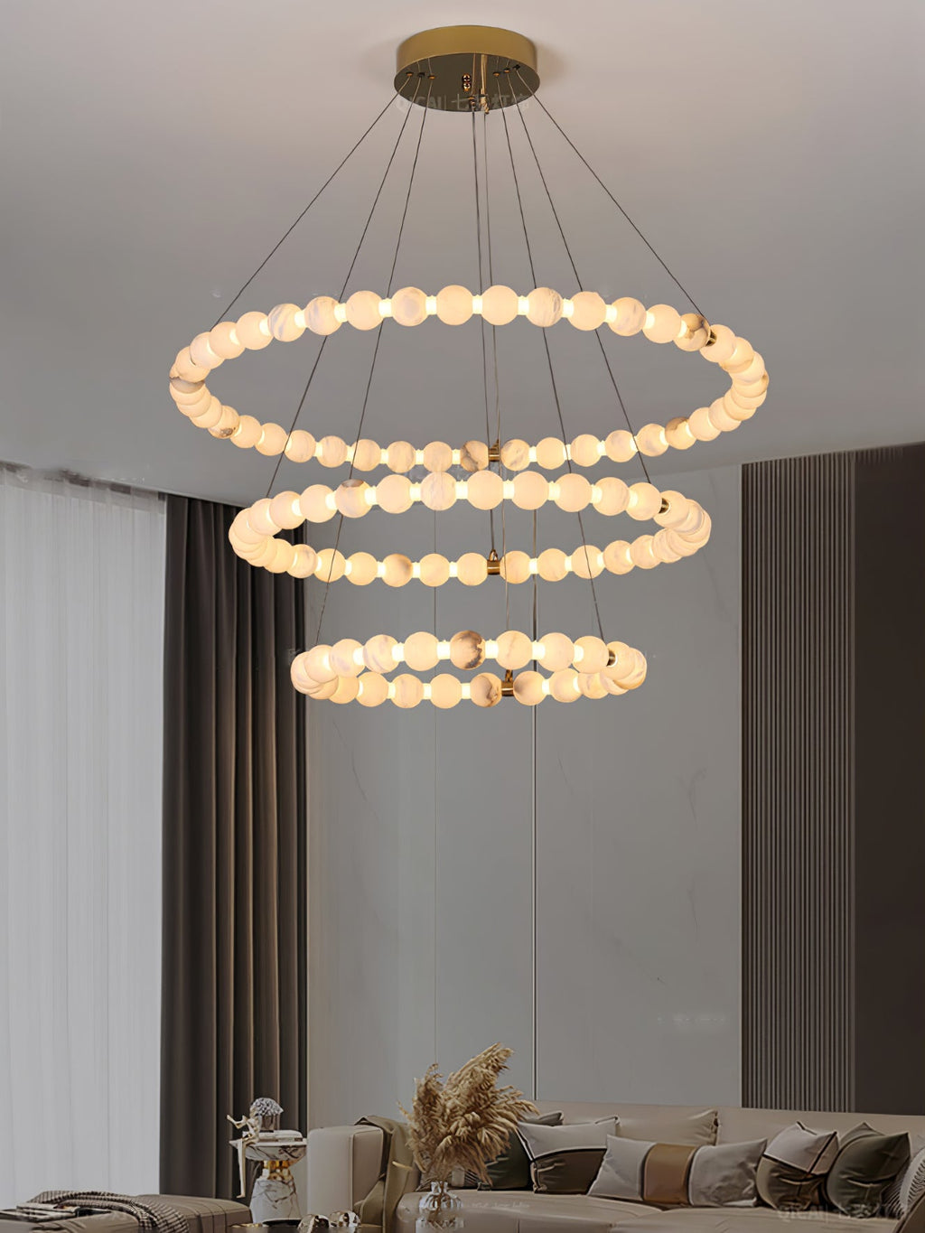 Alabaster Orb Ring Chandelier – product view 14