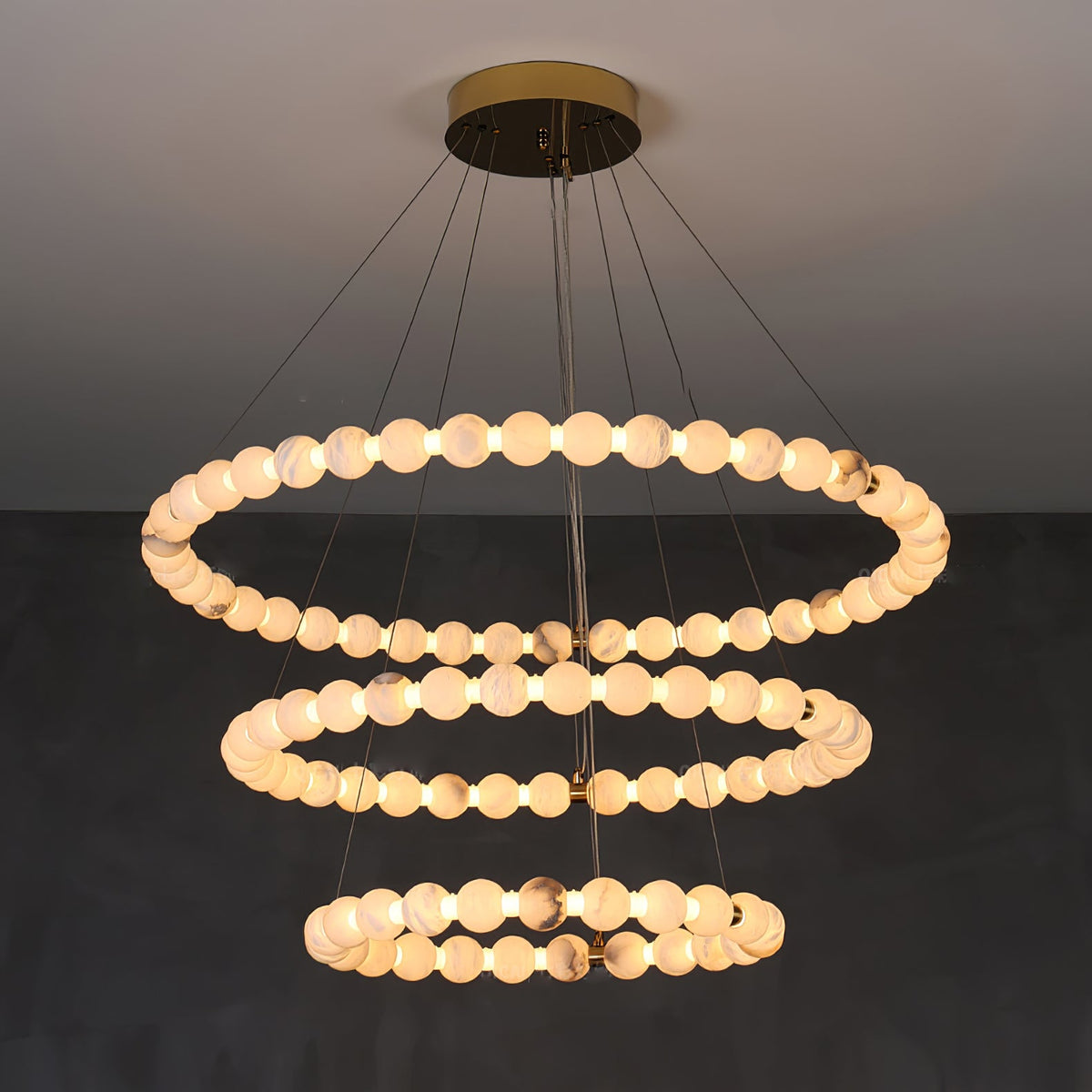 Alabaster Orb Ring Chandelier – product view 18