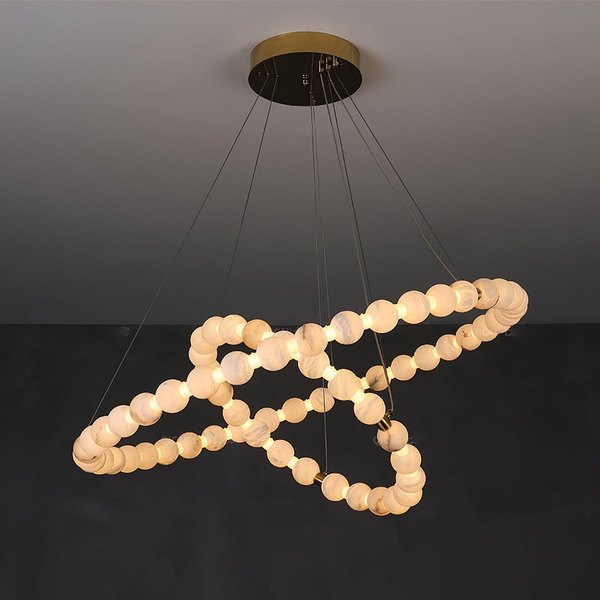 Alabaster Orb Ring Chandelier – product view 19