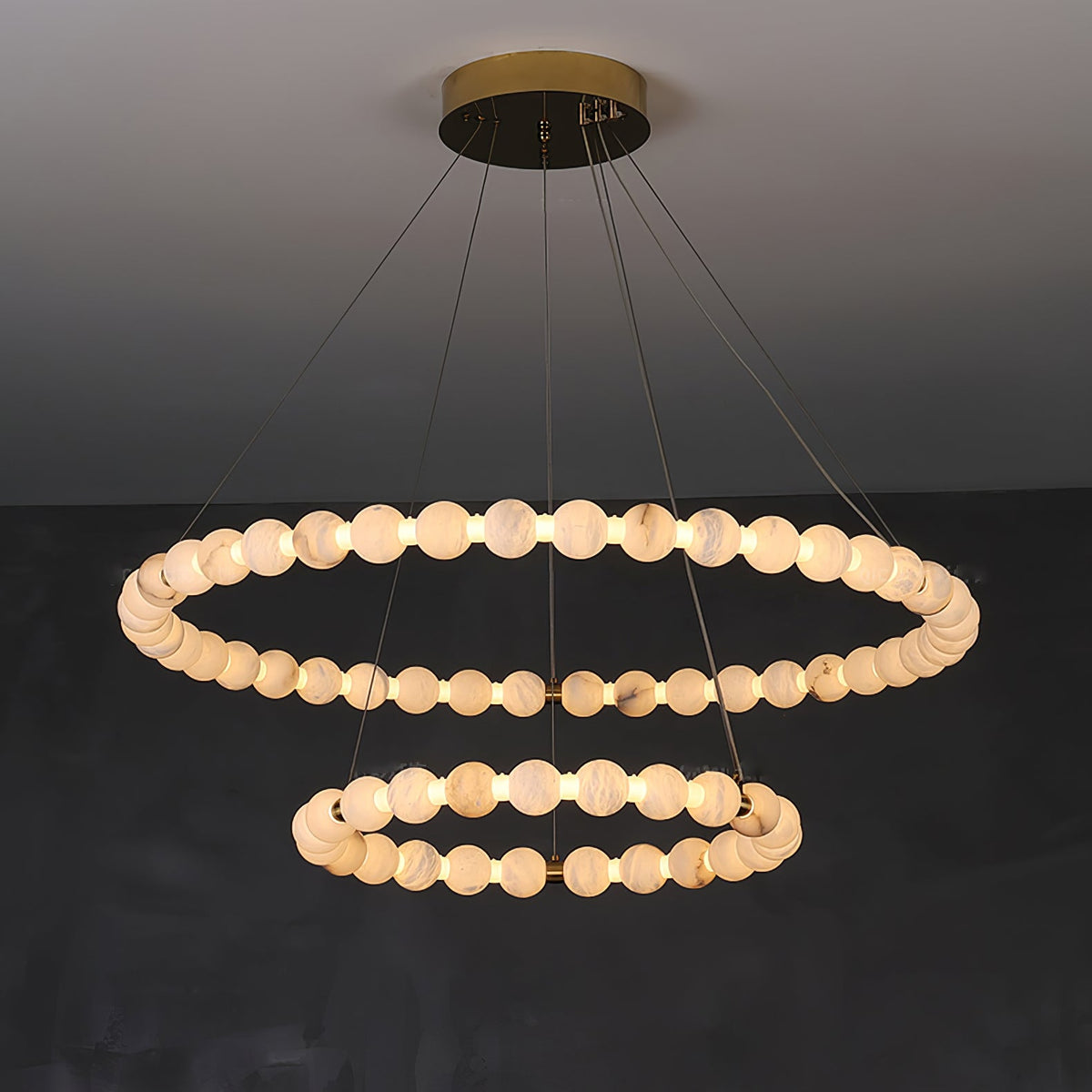 Alabaster Orb Ring Chandelier – product view 21