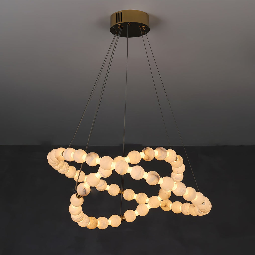 Alabaster Orb Ring Chandelier – product view 22