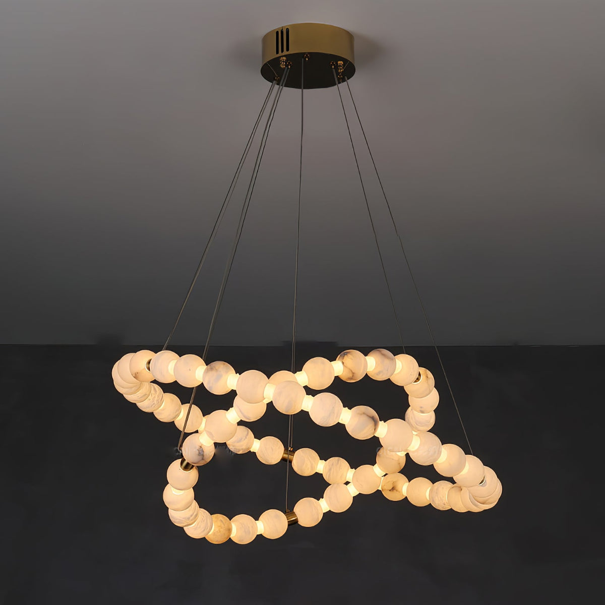 Alabaster Orb Ring Chandelier – product view 22