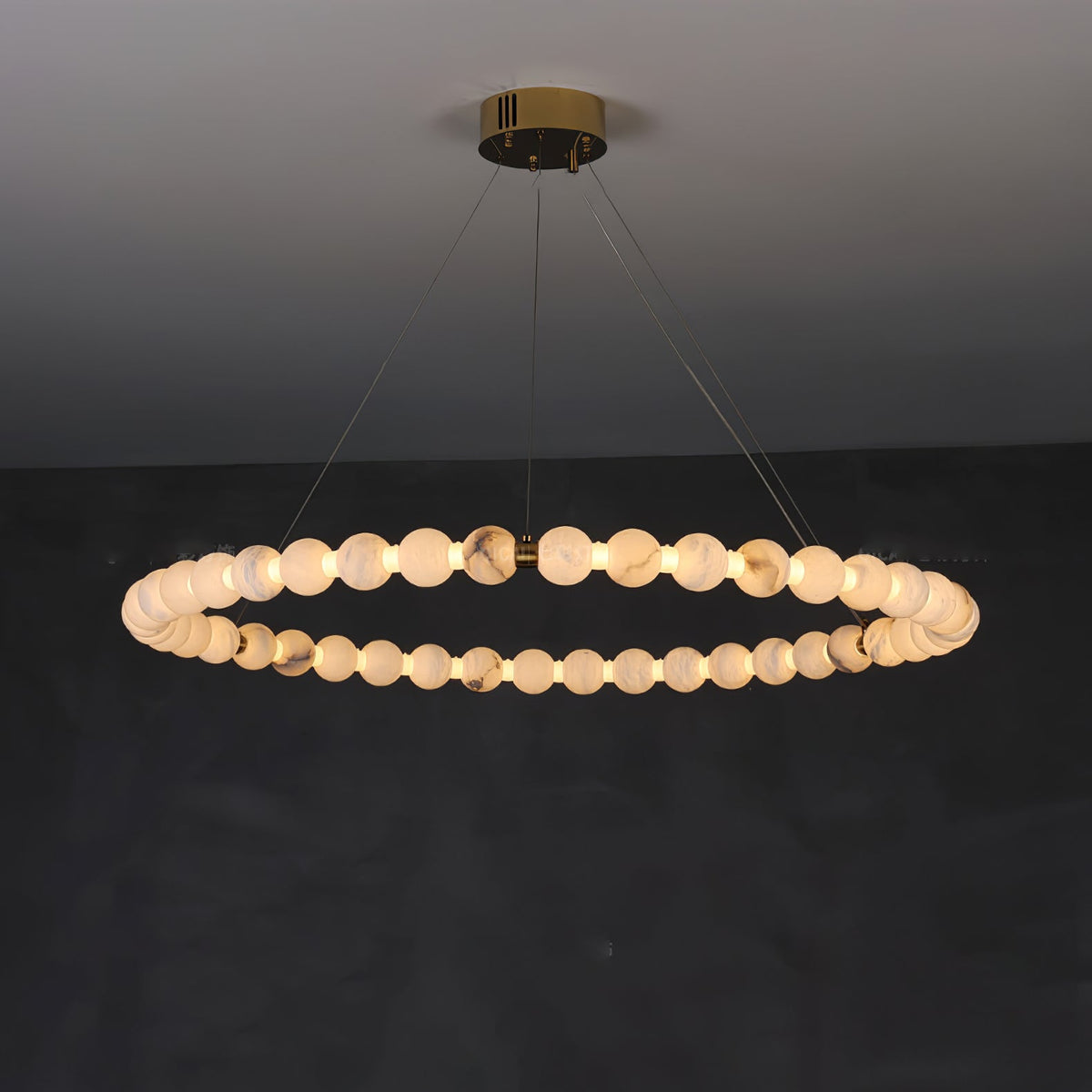 Alabaster Orb Ring Chandelier – product view 24