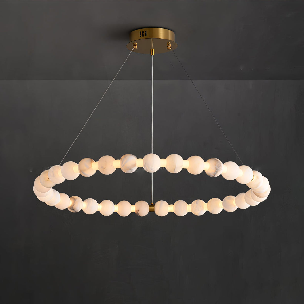 Alabaster Orb Ring Chandelier – product view 25