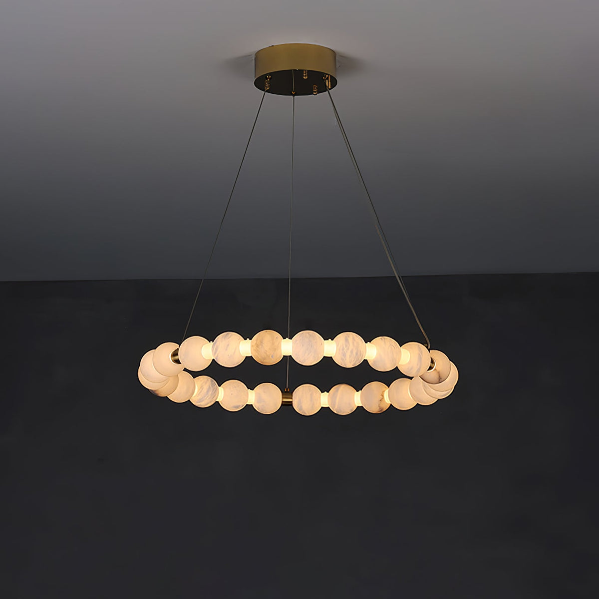 Alabaster Orb Ring Chandelier – product view 26