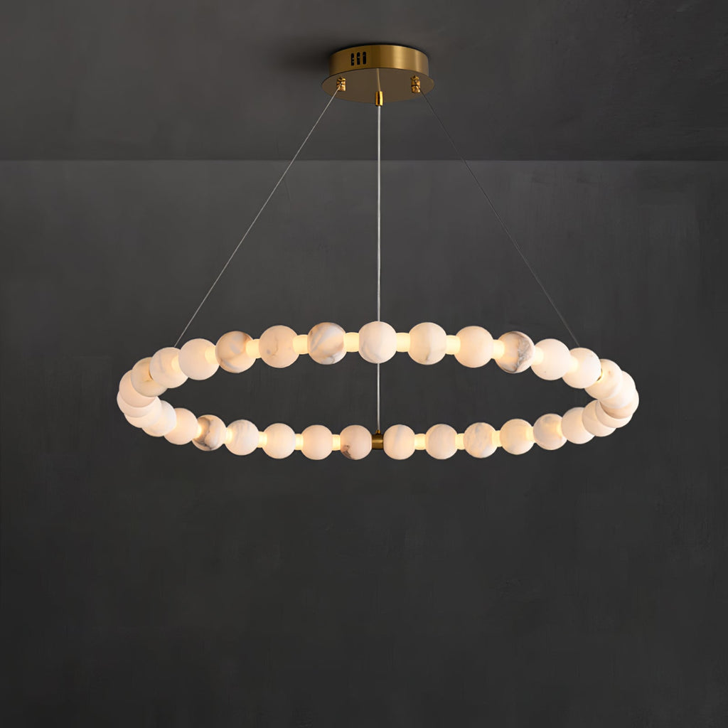 Alabaster Orb Ring Chandelier – product view 28