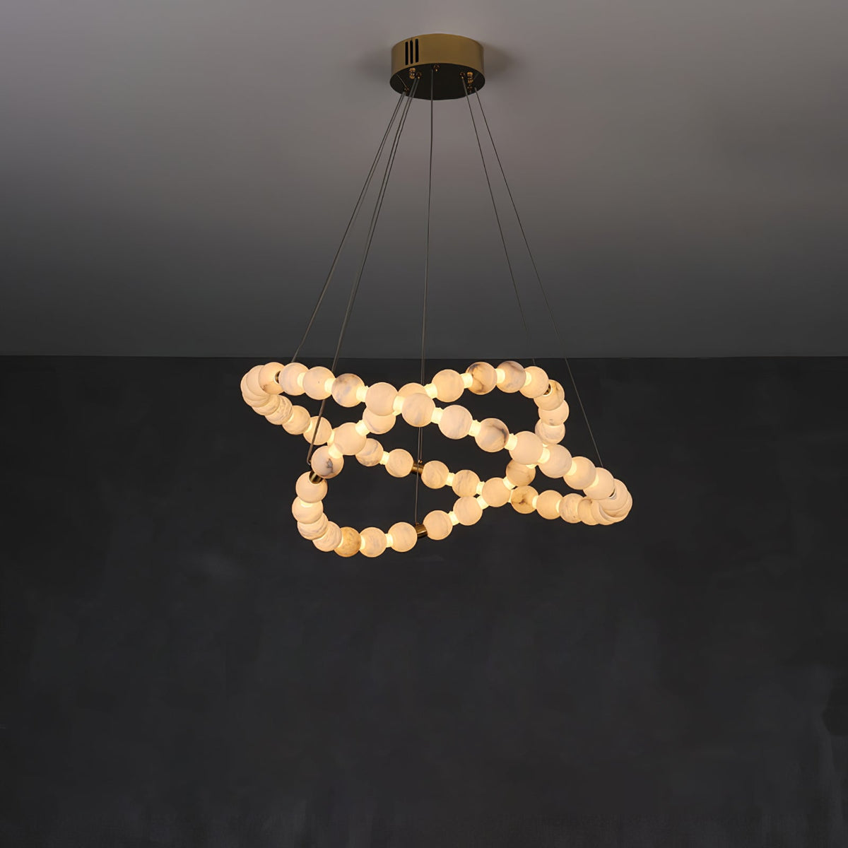 Alabaster Orb Ring Chandelier – product view 30