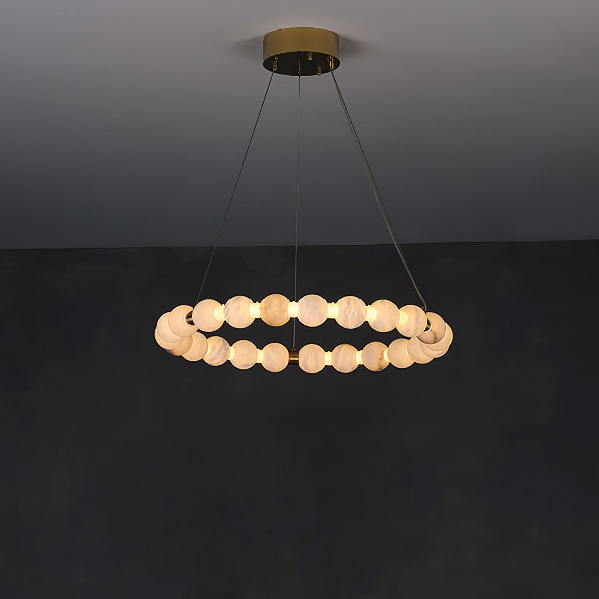 Alabaster Orb Ring Chandelier – product view 31