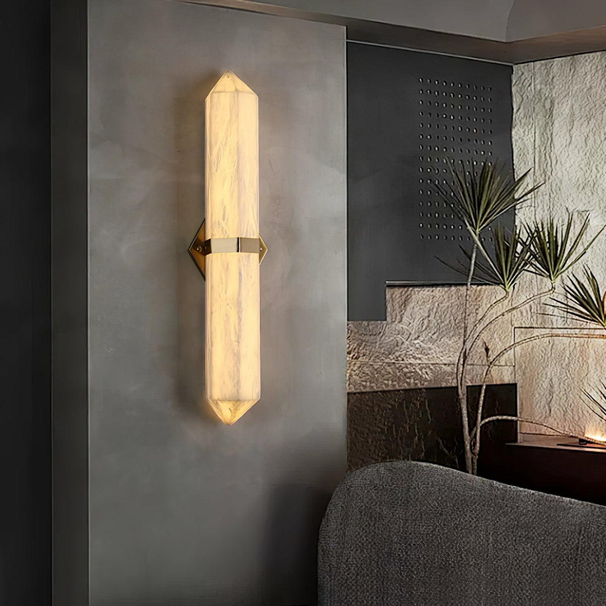 Alabaster Obelisk Wall Sconce – product view 2