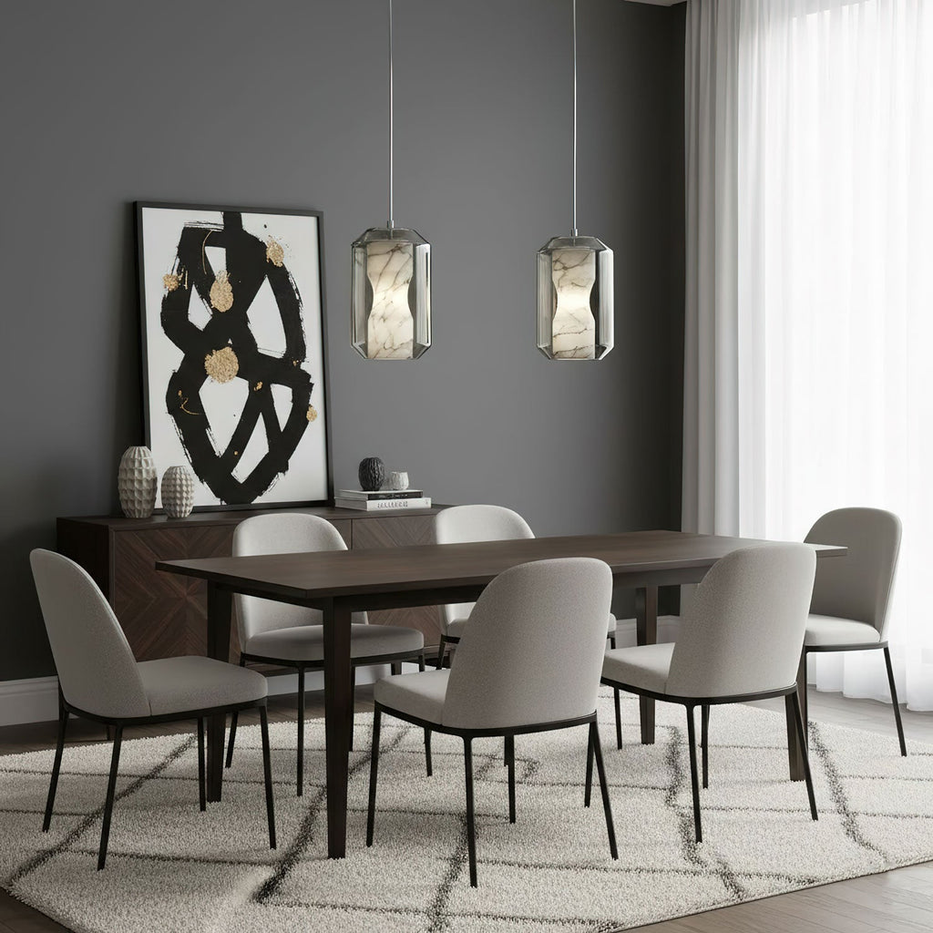 Alabaster Glass Cylinder Pendant Light – product view 11