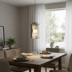 Alabaster Glass Cylinder Pendant Light – product view 12