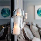 Alabaster Glass Cylinder Pendant Light – product view 14