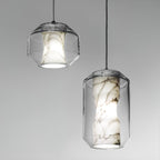 Alabaster Glass Cylinder Pendant Light – product view 17
