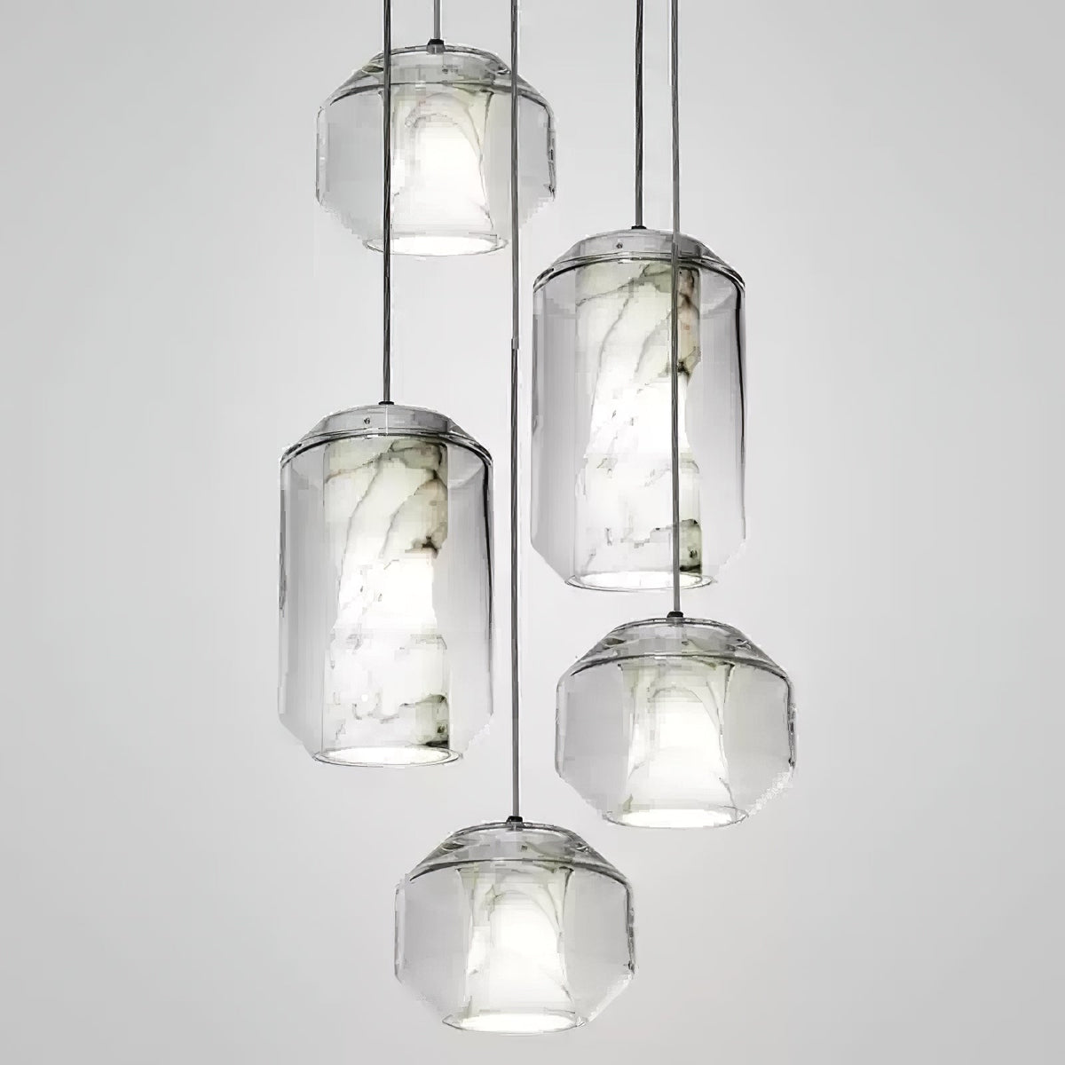Alabaster Glass Cylinder Pendant Light – product view 19