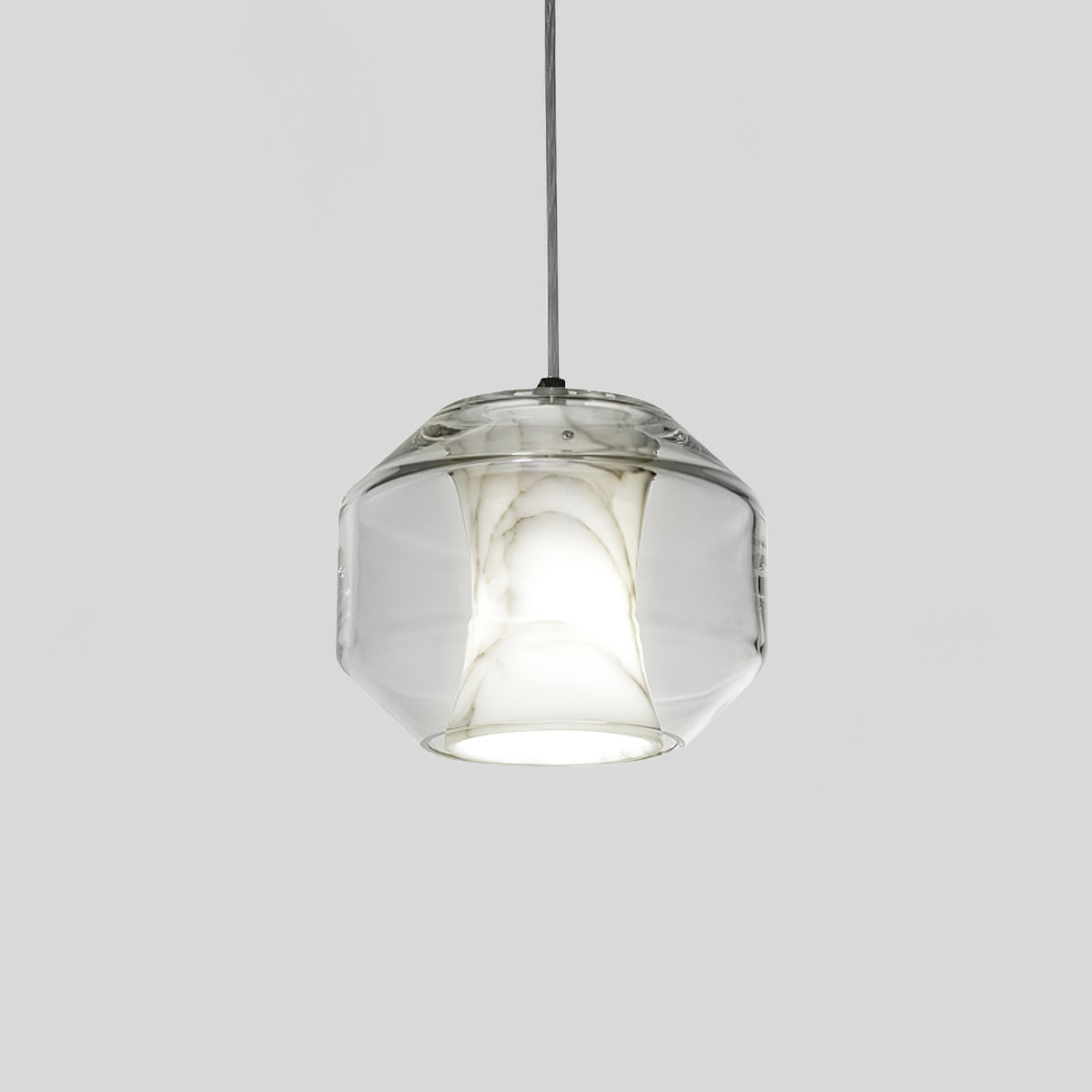 Alabaster Glass Cylinder Pendant Light – product view 21