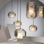 Alabaster Glass Cylinder Pendant Light – product view 24
