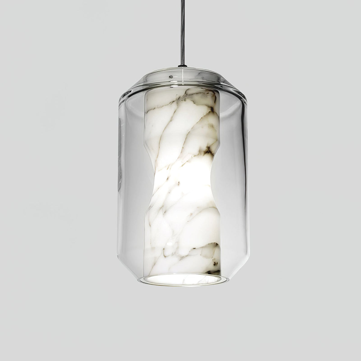 Alabaster Glass Cylinder Pendant Light – product view 25