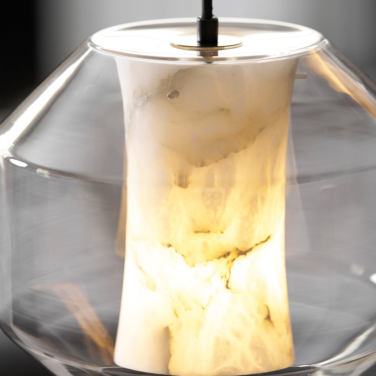 Alabaster Glass Cylinder Pendant Light – product view 30