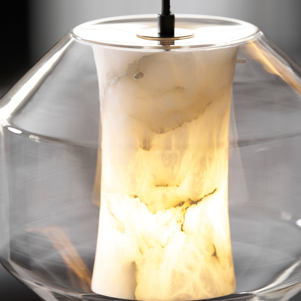 Alabaster Glass Cylinder Pendant Light – product view 31