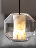 Alabaster Glass Cylinder Pendant Light – product view 32